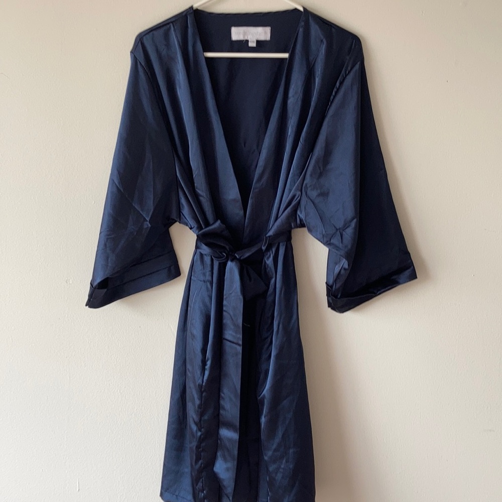 Satin kimono robe
